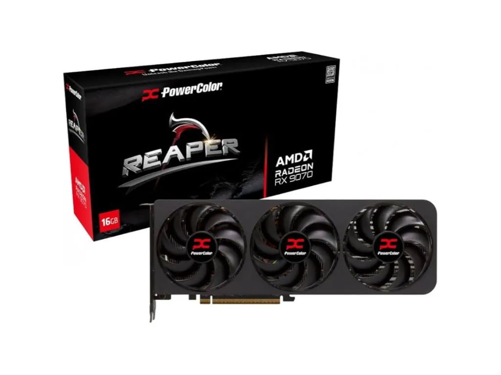 Power Color Graficka karta POWERCOLOR RX 9070 16G-A Reaper AMD/16GB/GDDR6/256bit/crna Slika 1